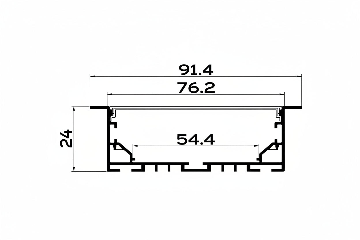 7535 (DEEP) CONCEALED LED  ALUMINIUM PROFILE