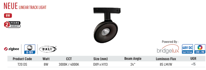 Neue Linear Single LED Track Light