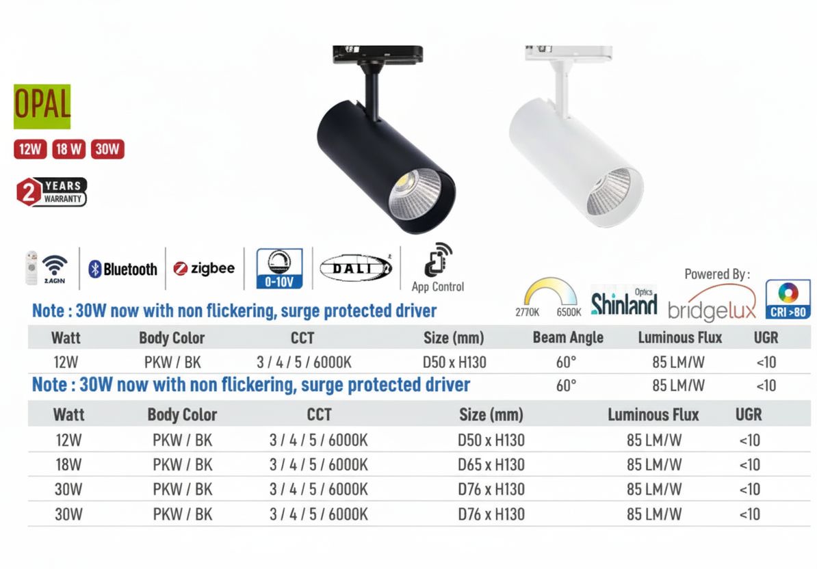 Opal LED Track Light