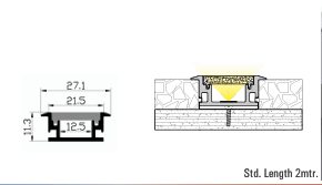 Floor 403 LED Aluminium Profile