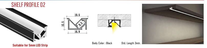 Shelf LED Aluminium Profile 02