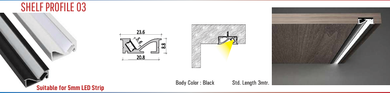 Shelf LED Aluminium Profile 03
