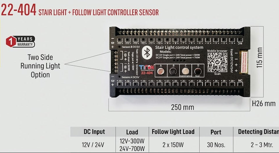 22-404 Stair light + Follow light controller sensor