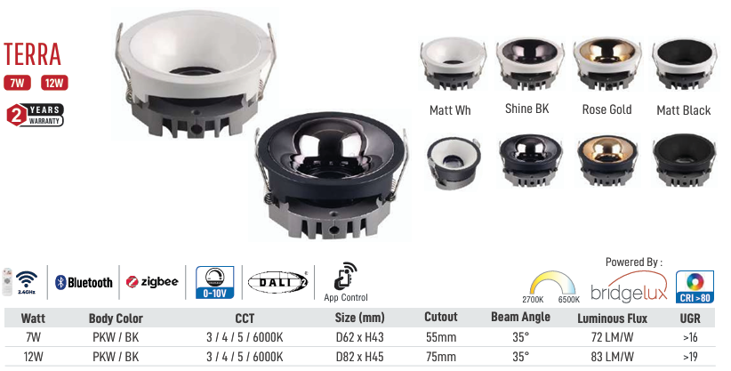 Terra LED Downlight (Black)