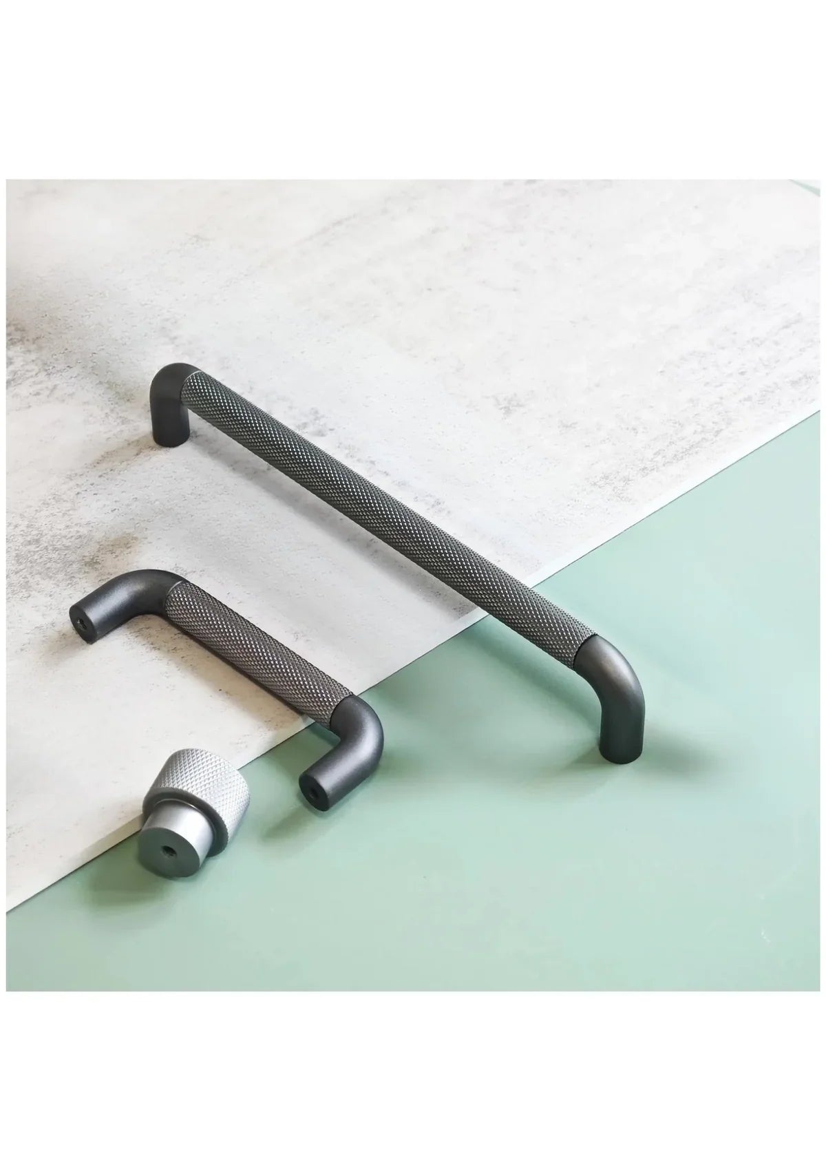 Textured Bar & Knob Handle Set – Modern Industrial Design