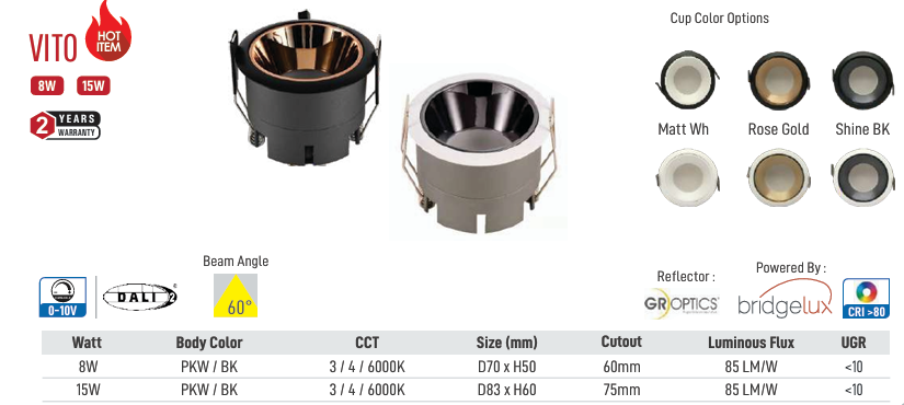 Vito LED Downlight (Black)