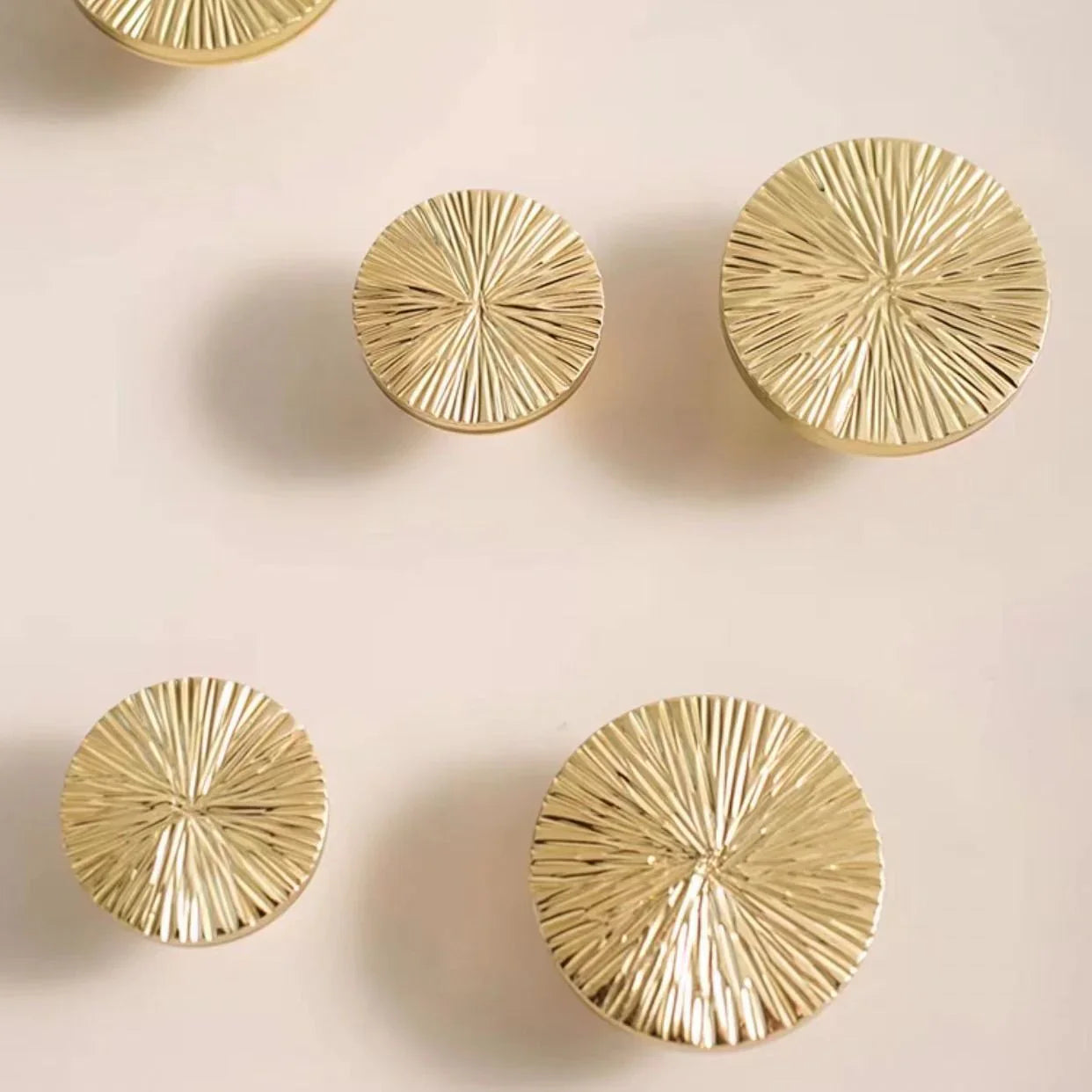Hammered Brass Half-Circle Pulls (Pair)