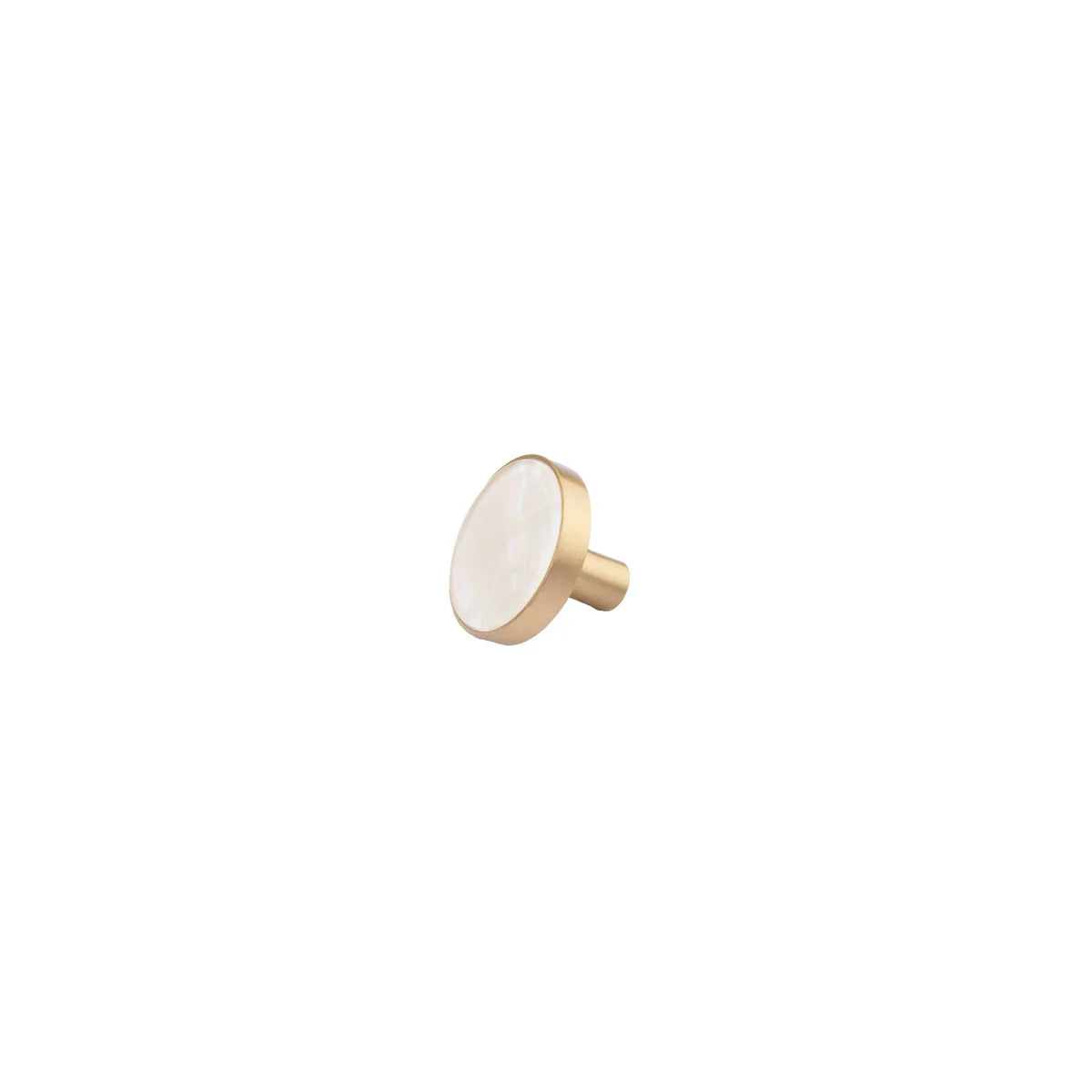 Mother of Pearl & Brass Round Cabinet Knob