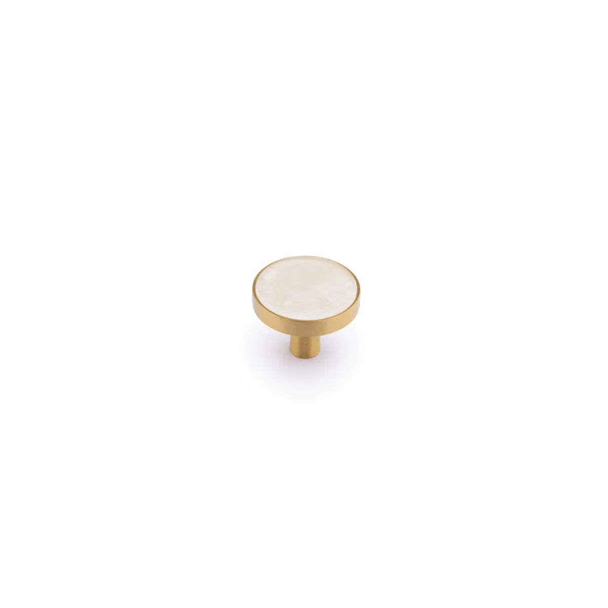 Mother of Pearl & Brass Round Cabinet Knob