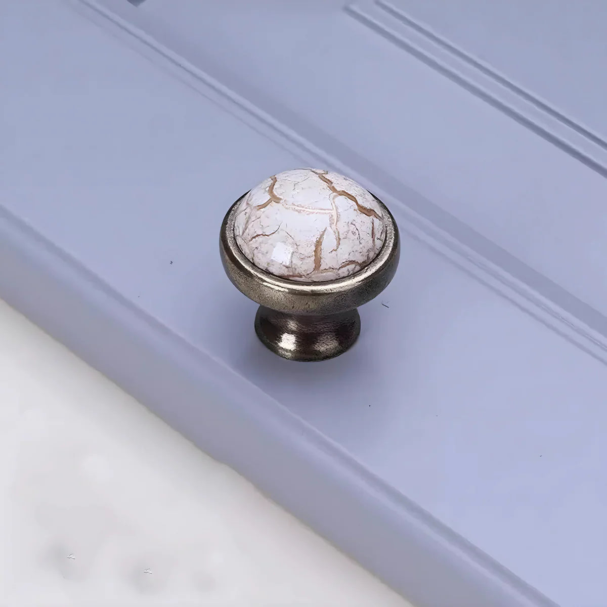 Antique Ceramic & Zinc Cabinet Handles