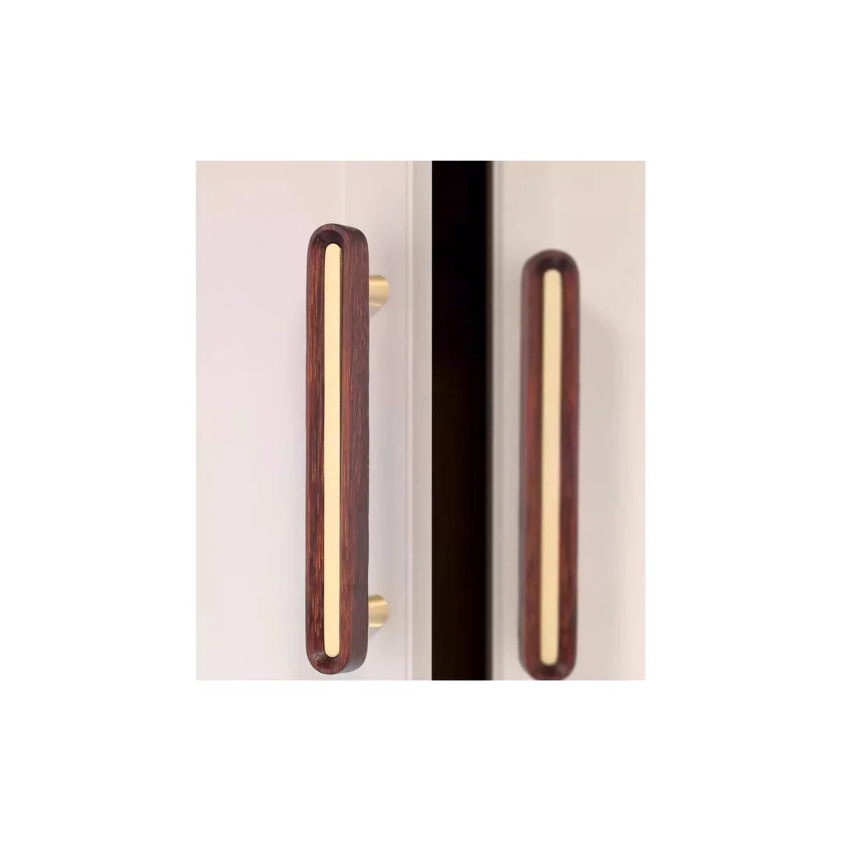 Brushed Brass and Wenge Wood Handles
