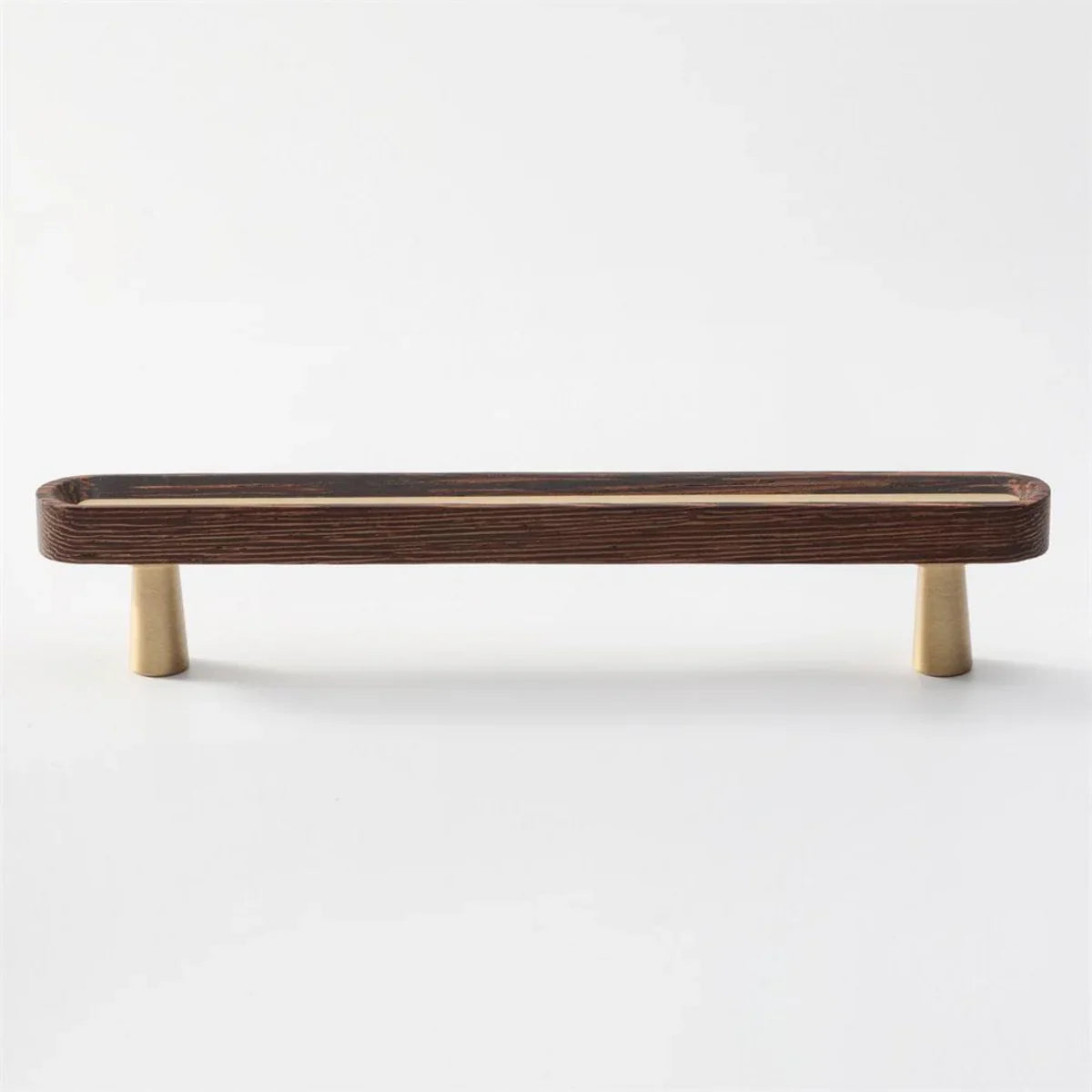 Brushed Brass and Wenge Wood Handles