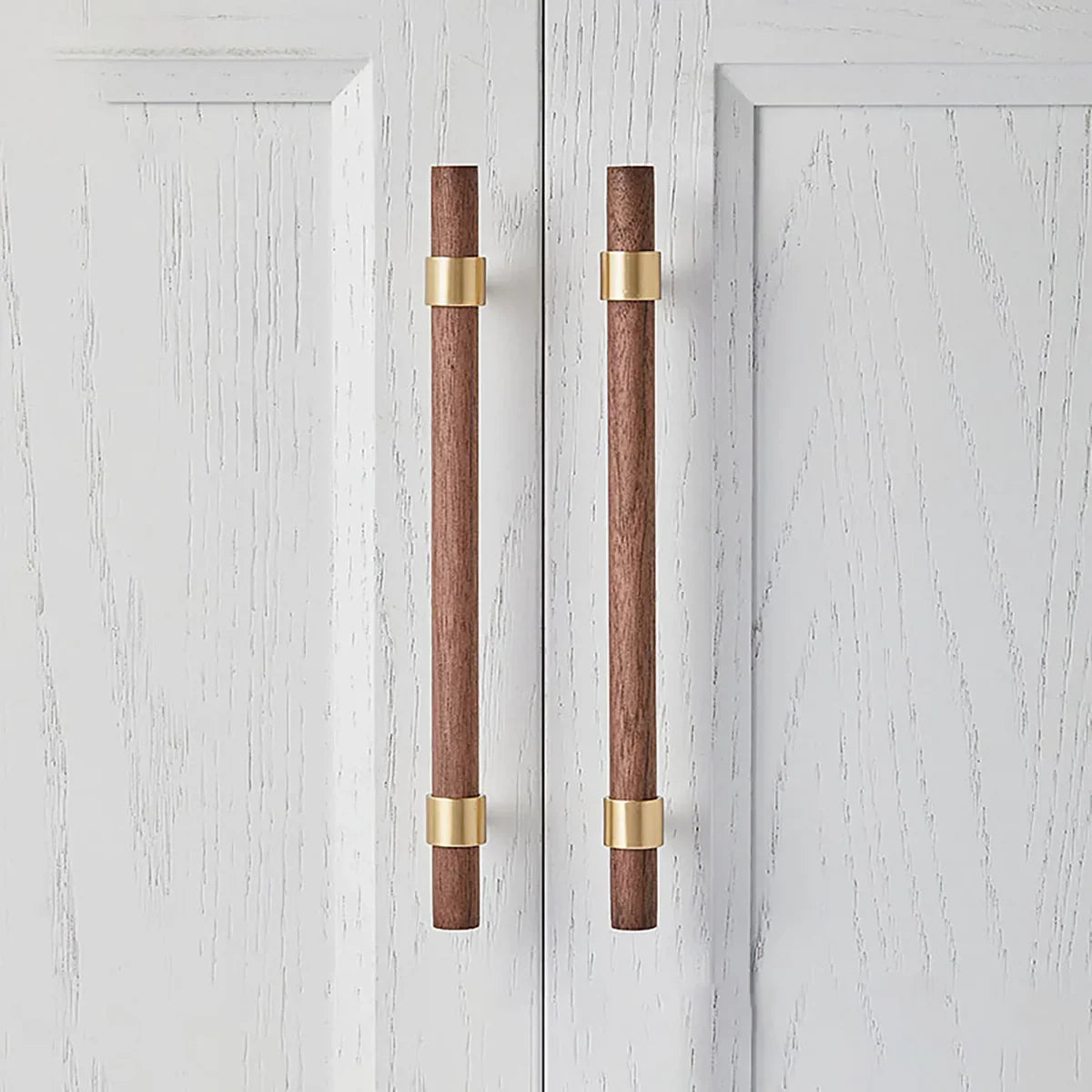 Walnut & Brass T-Bar Handle Collection