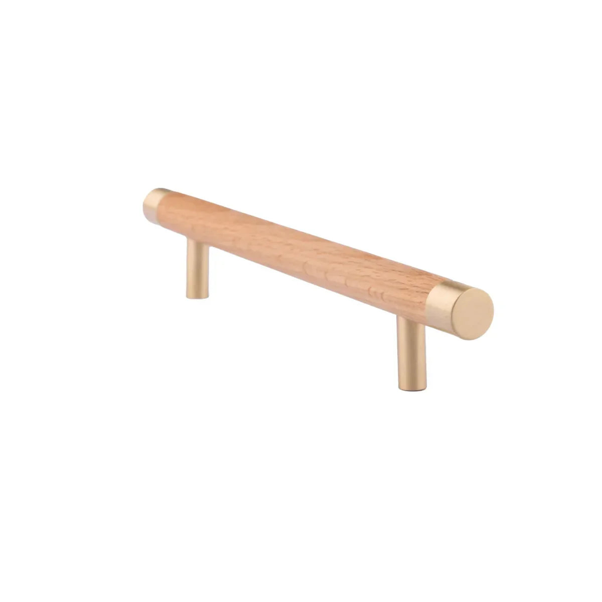 Natural Wood & Brass T-Bar Handle Collection