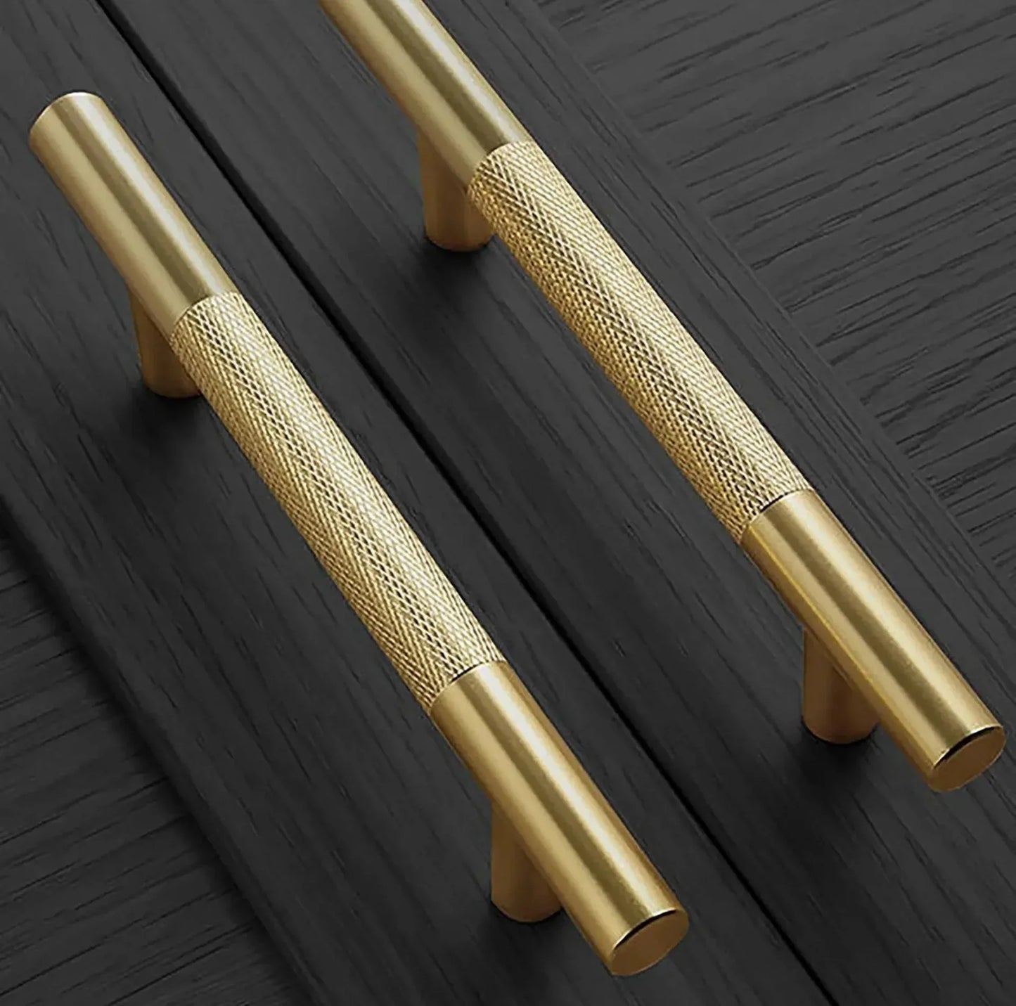 Yashvite Knurled Brass Cabinet Handle Collection