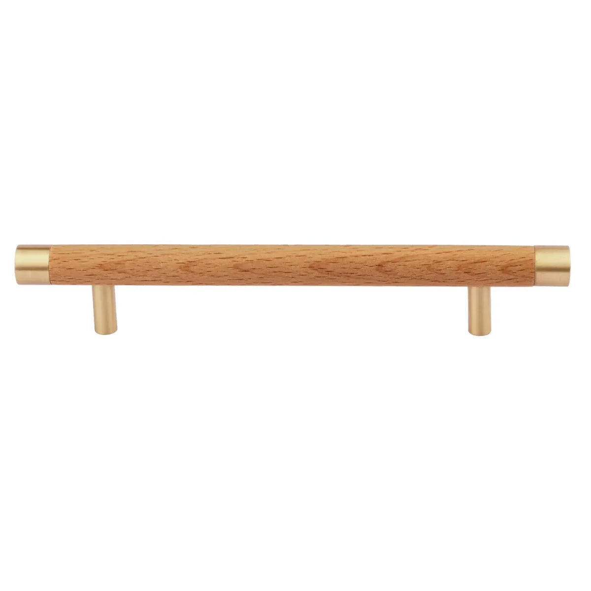 Natural Wood & Brass T-Bar Handle Collection