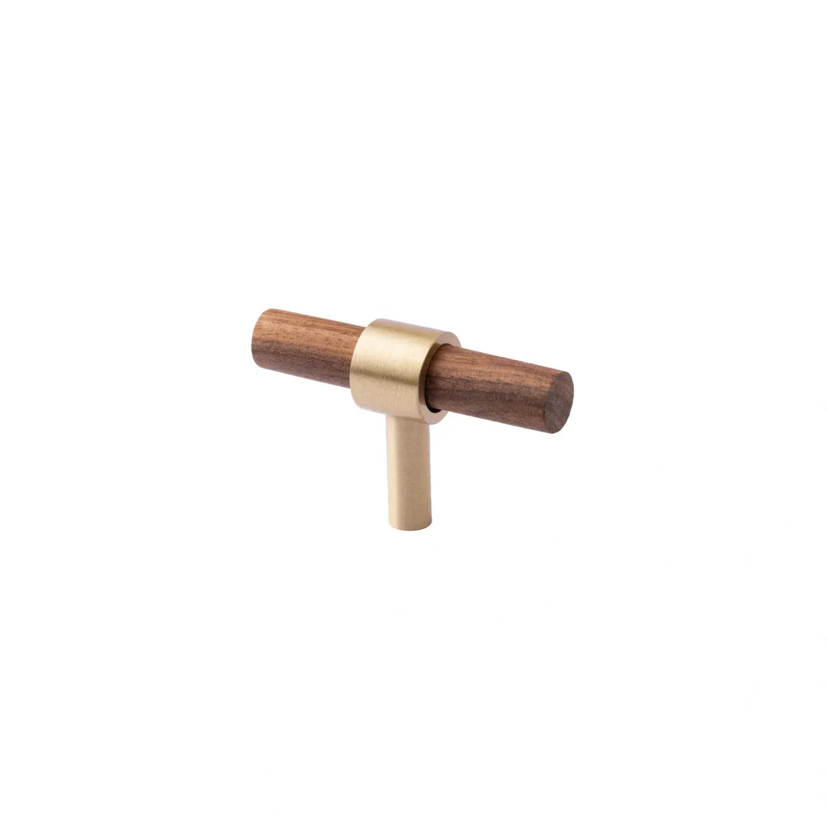 Walnut & Brass T-Bar Handle Collection